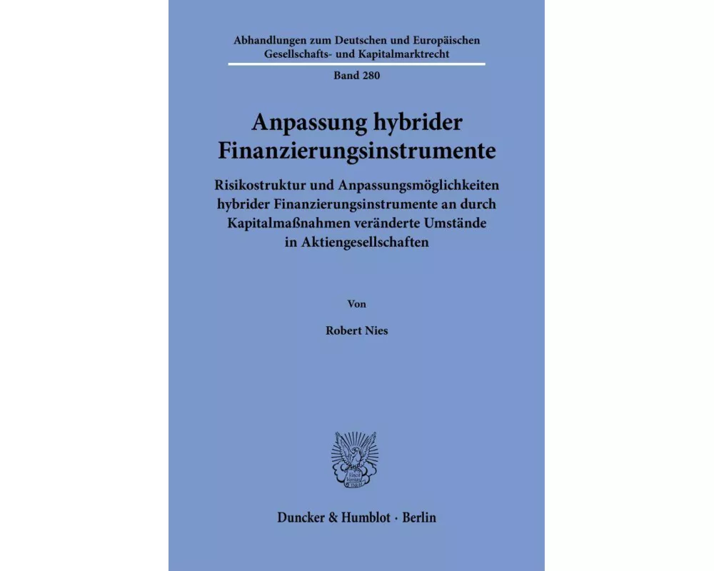 Anpassung hybrider Finanzierungsinstrumente