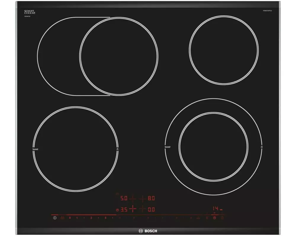Bosch Glaskeramik-Kochfeld PKN675DP1C Facetten-Design