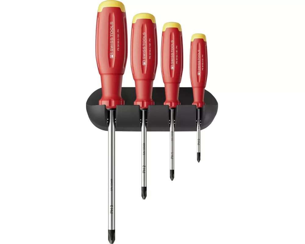 PB Swiss Tools Schraubenzieher-Set SwissGrip Evo PB 38242.H Phillips Rot