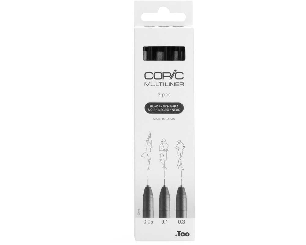COPIC Multiliner 22075630 schwarz 3 Stück