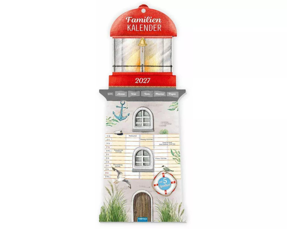 TRÖTSCH - Formkalender Familienkalender Leuchtturm 2027