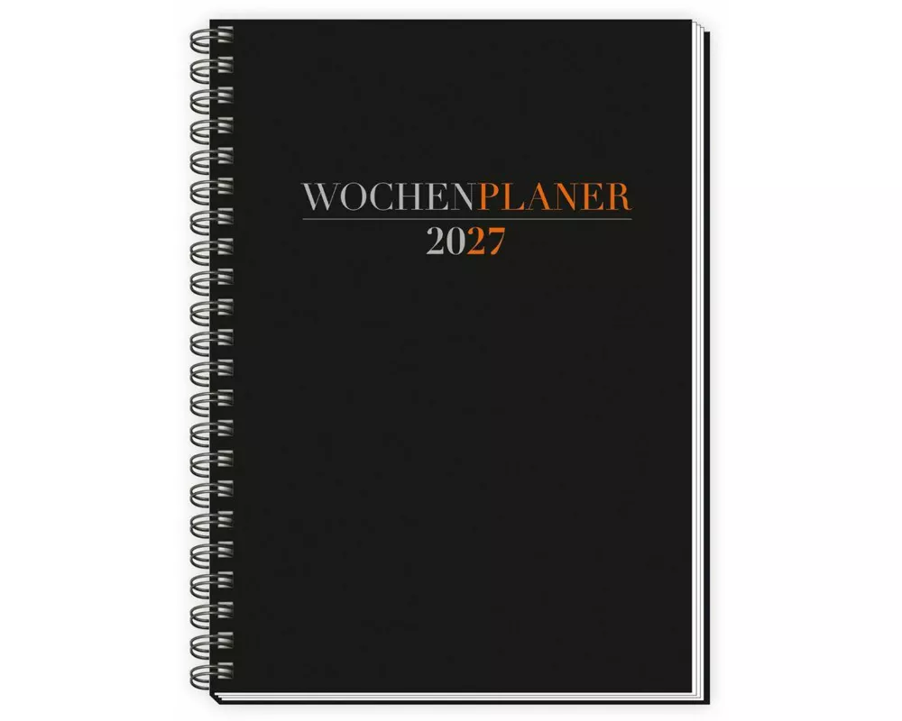 TRÖTSCH - Wochenplaner A5 mit Wire-O Schwarz 2027