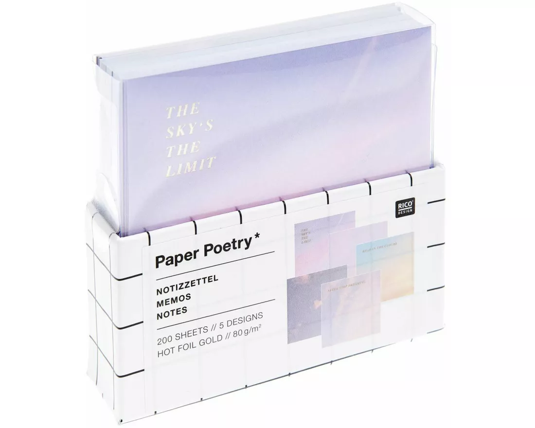 Notizzettel-Box The Sky is the Limit FSC MIX, 200 Blatt, 9x9 cm