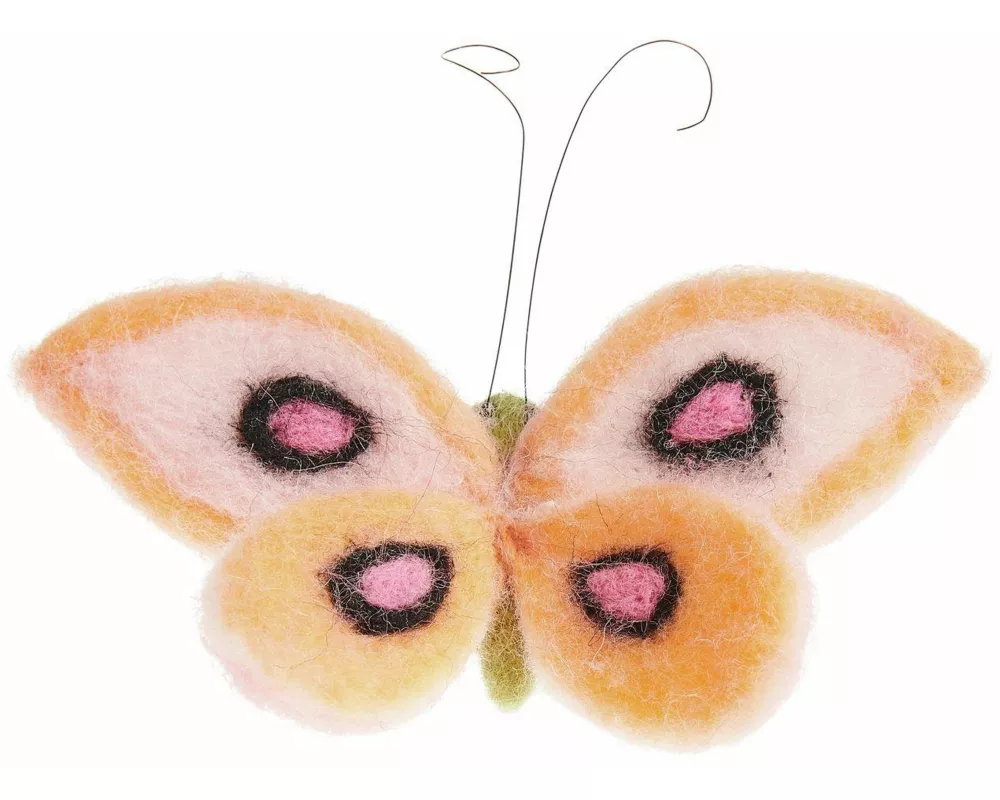 Aufhänger Filz-Schmetterling Grün 10 x 10,5 x 7cm