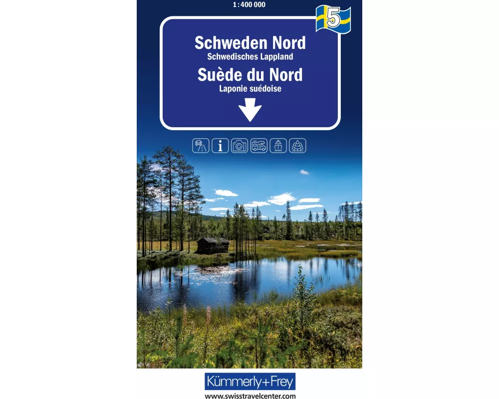 Kümmerly+Frey Regional-Strassenkarte 5 Schweden Nord 1:400.000