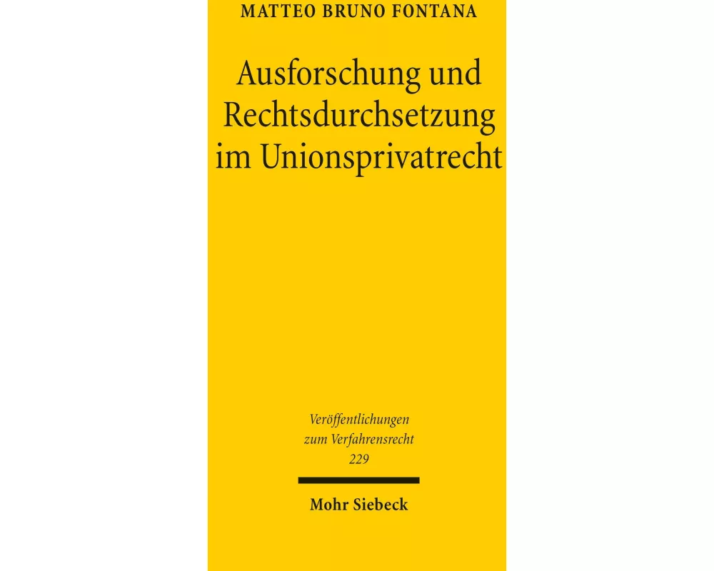 Ausforschung und Rechtsdurchsetzung im Unionsprivatrecht