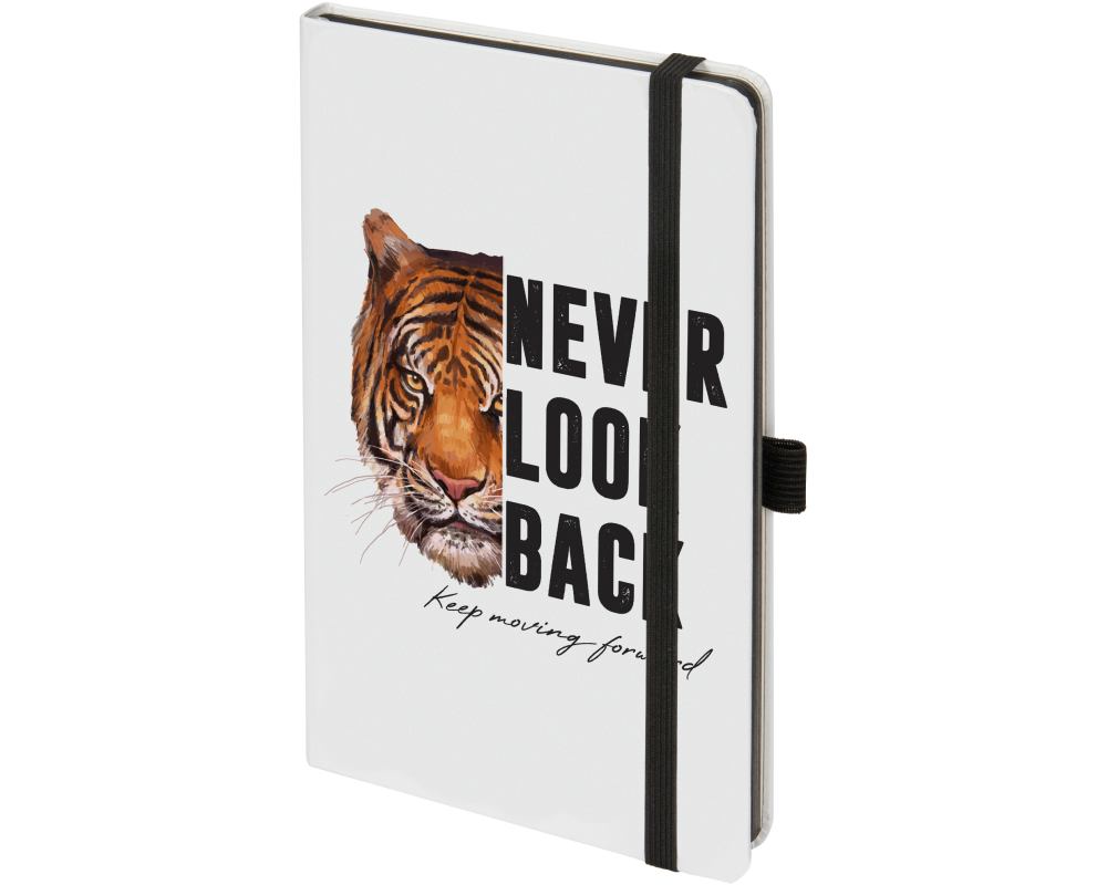 BIELLA Notizbuch Kompagnon WhiteTrend 5845337923U Tiger, gepunktet 12.5x19.5cm