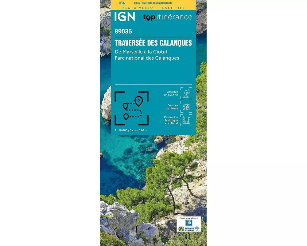 Sonder-Wanderkarte 89035. Traversée des Calanques