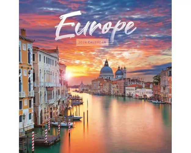 Europe Square Wall Calendar 2026