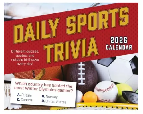 Daily Sports Trivia Box Calendar 2026