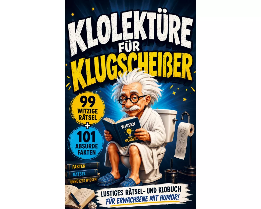 Klolektüre für Klugscheißer - Lustiges Rätsel- und Klobuch für Erwachsene mit Humor