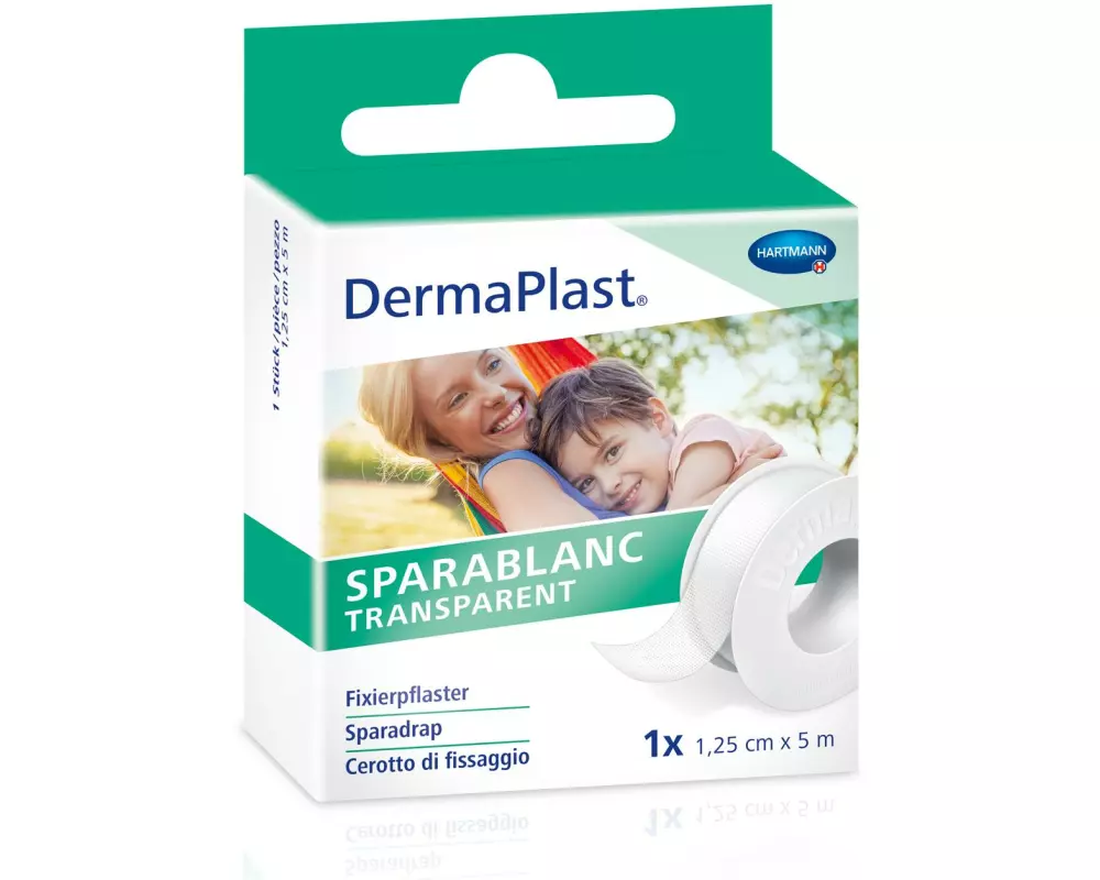 DermaPlast Fixierpflaster Sparablanc Transparent 1.25 cm x 5 m