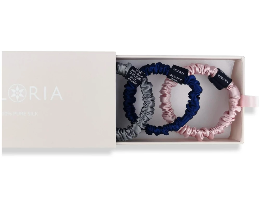 Ailoria DOUX Set 3 Scrunchies S aus Seide