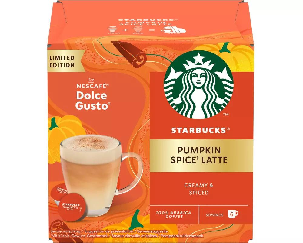 Starbucks Kaffeekapseln Dolce Gusto Pumpkin Latte 6 Portionen