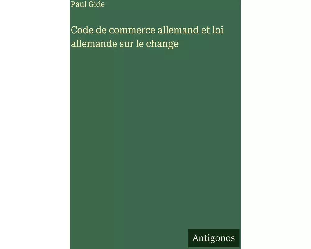 Code de commerce allemand et loi allemande sur le change
