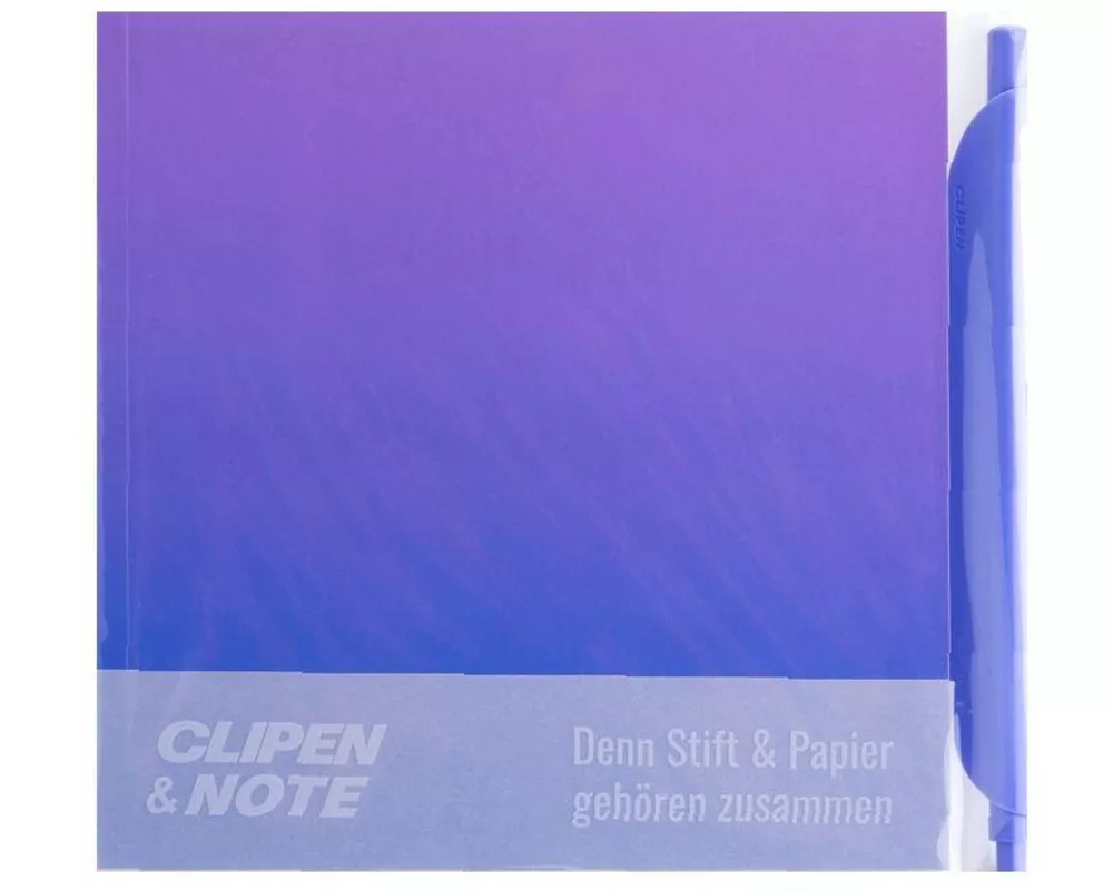 CLIPEN & Note Set (Sea of Lavender / Unicorn Blue) Gelschreiber + Notizbuch