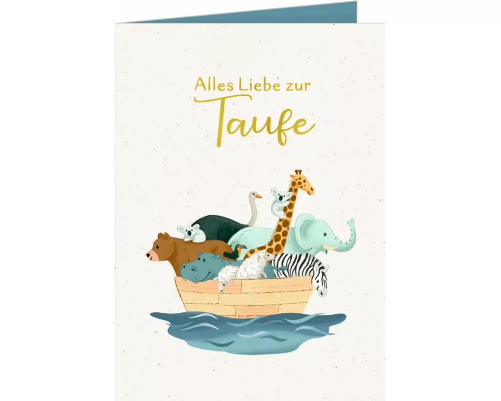 Pop-up-Grußkarte – Alles Liebe zur Taufe