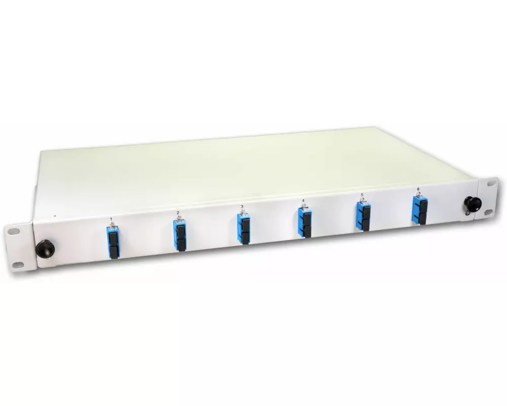 Lightwin Spleissbox 12 Fasern, 6x DSC SM, 9/125µm OS2 Pigtail