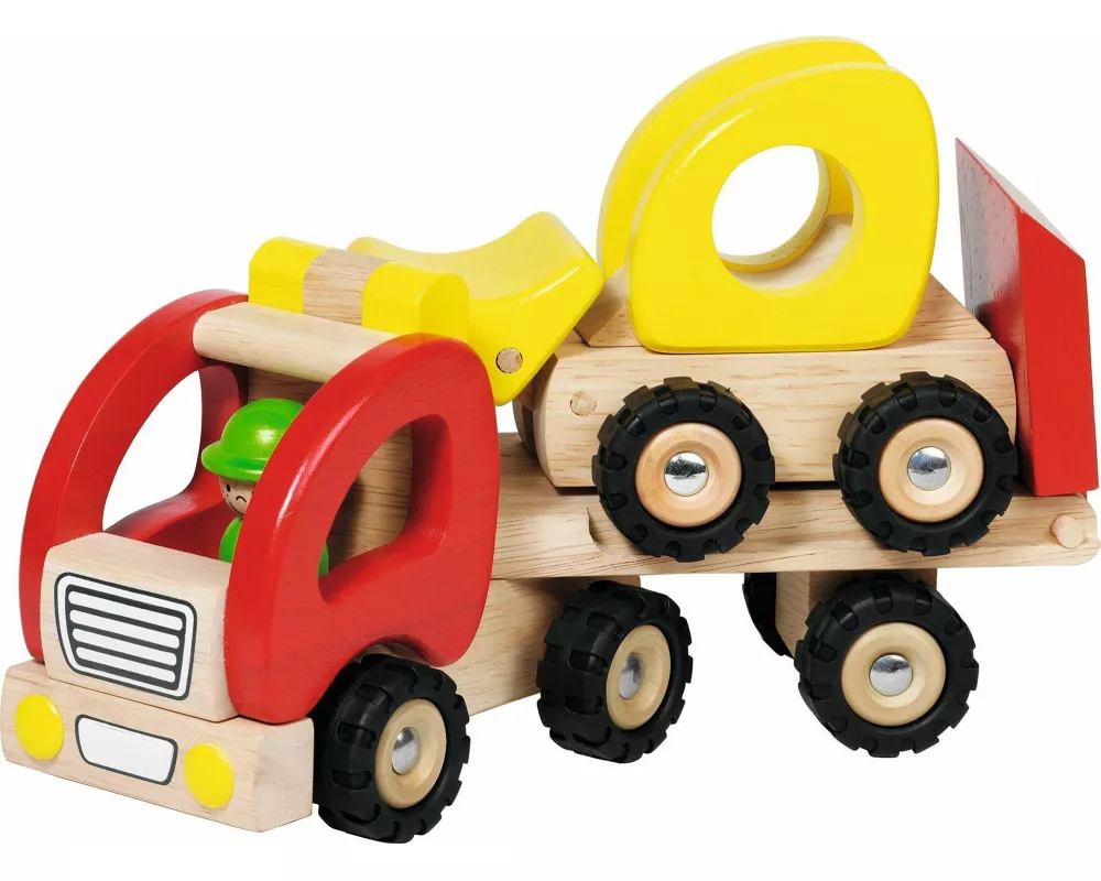 Tieflader mit Radlader