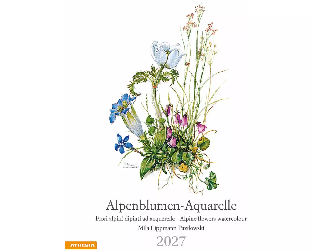 Alpenblumen-Aquarelle Kalender 2027