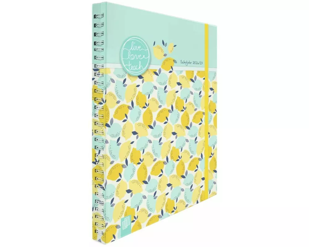 Mein Lehrerplaner A5+ – Ringbindung – Lehrerkalender für das Schuljahr 2026/2027 – Zitronentanz
