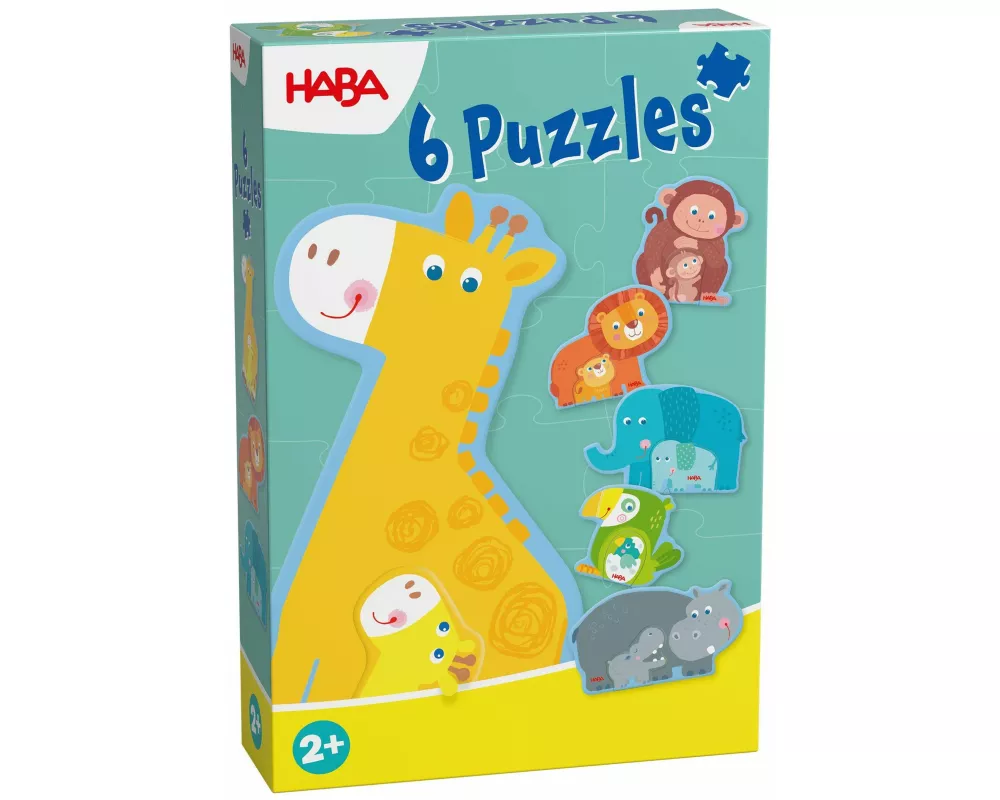 6 erste Puzzles - Tierfamilie