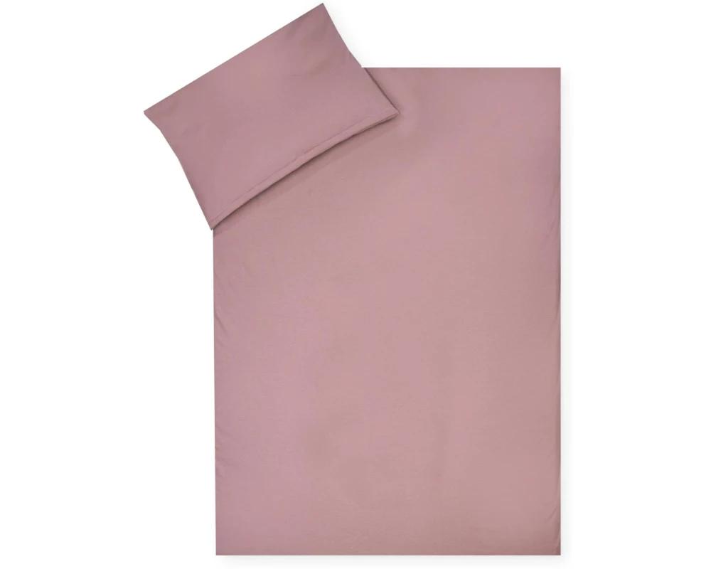 Julius Zöllner Kinderbettwäsche Uni red earth 100/135+40/60 cm