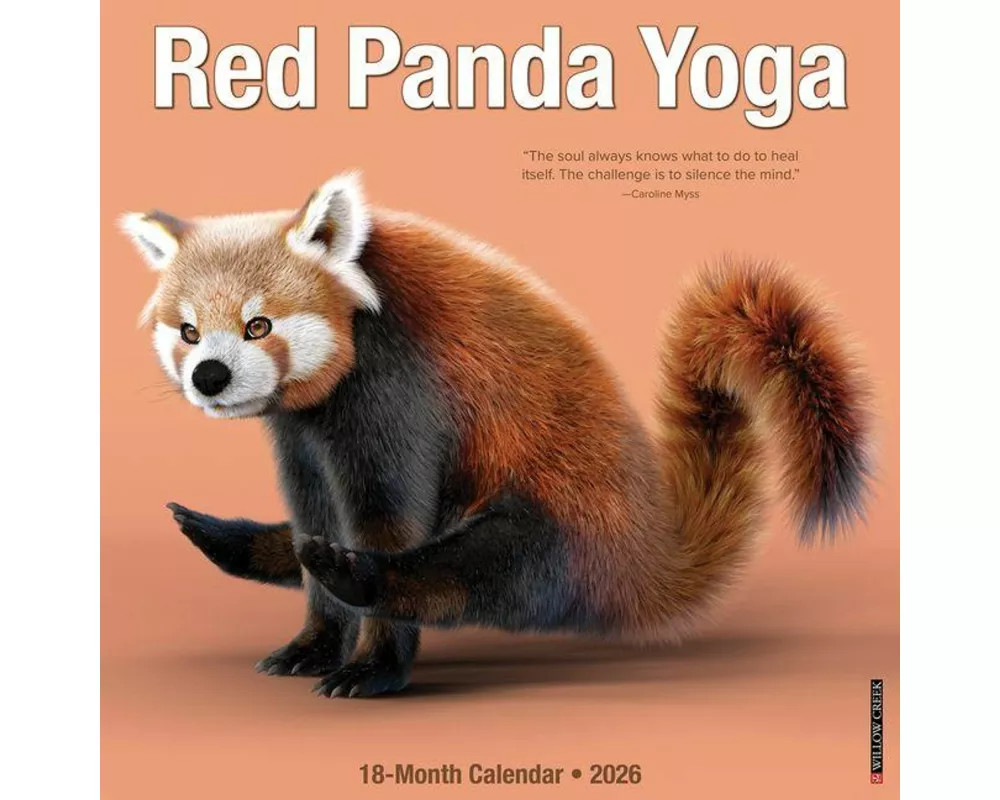 Red Panda Yoga 12 X 12 Wall Calendar