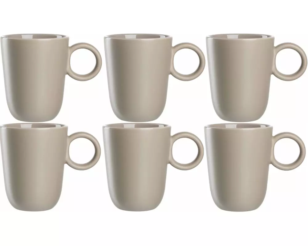 Leonardo Kaffeetasse Roma 400 ml, 6 Stück, Beige