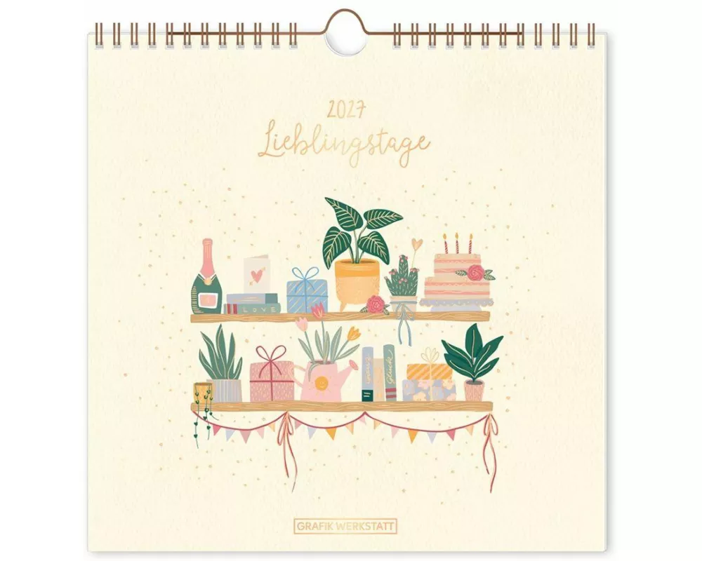 Wandkalender quadratisch 2027 Lieblingstage