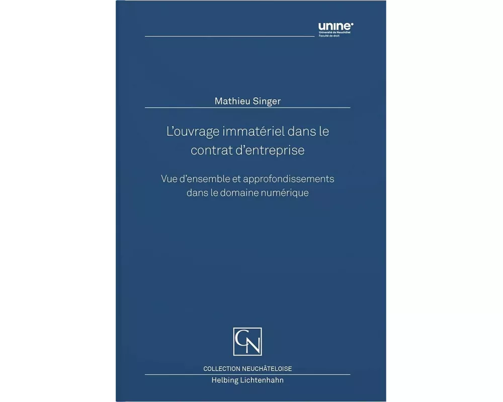 L’ouvrage immatériel dans le contrat d’entreprise