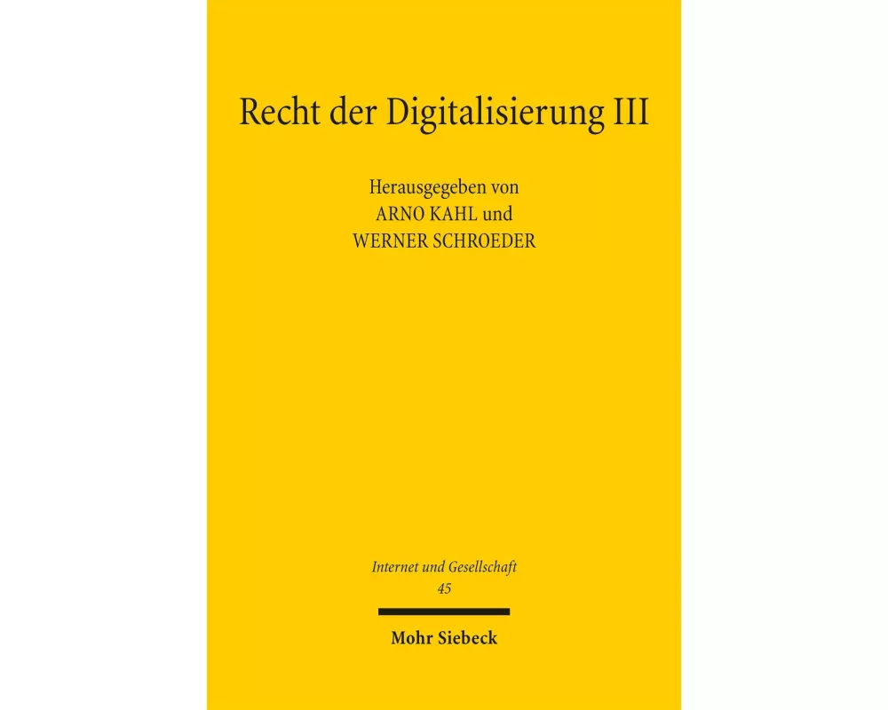 Recht der Digitalisierung III