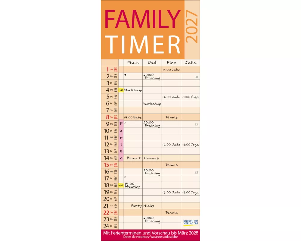 Family Timer Lifestyle 2027