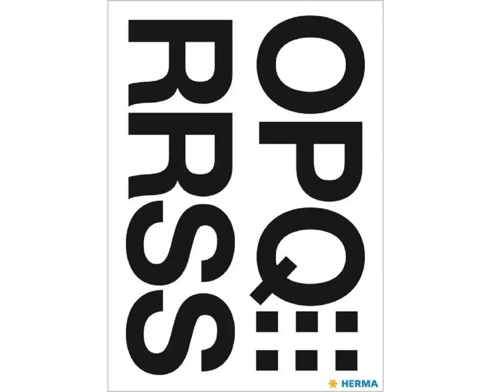 Herma Stickers Zahlensticker Buchstaben O – Z, 33, 2 Blatt