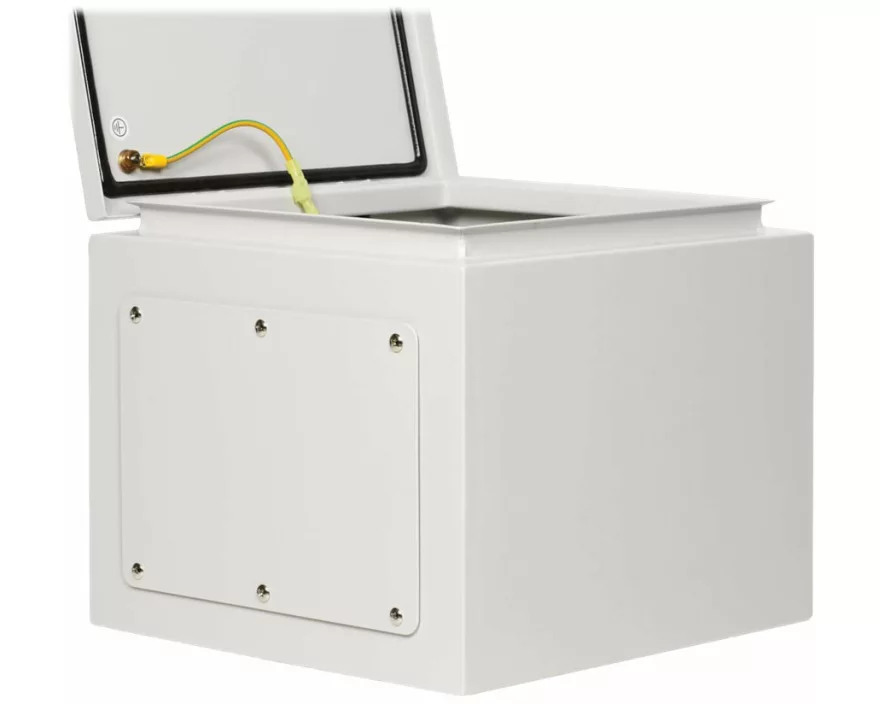 EATON TRIPPLITE SmartRack, Outdoor, Industrial, Enclosure, with, Lock, NEMA, 4, Surface, Mount, 12x12x10inch, Gray