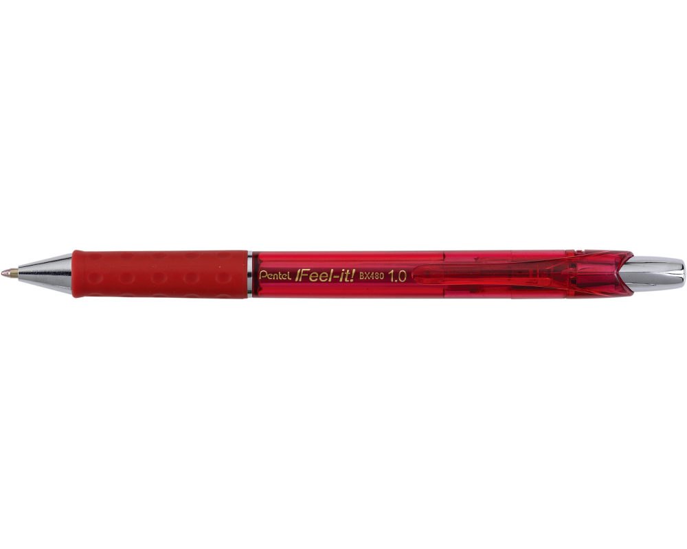 PENTEL Kugelschreiber Feel-it 1mm BX480-B rot