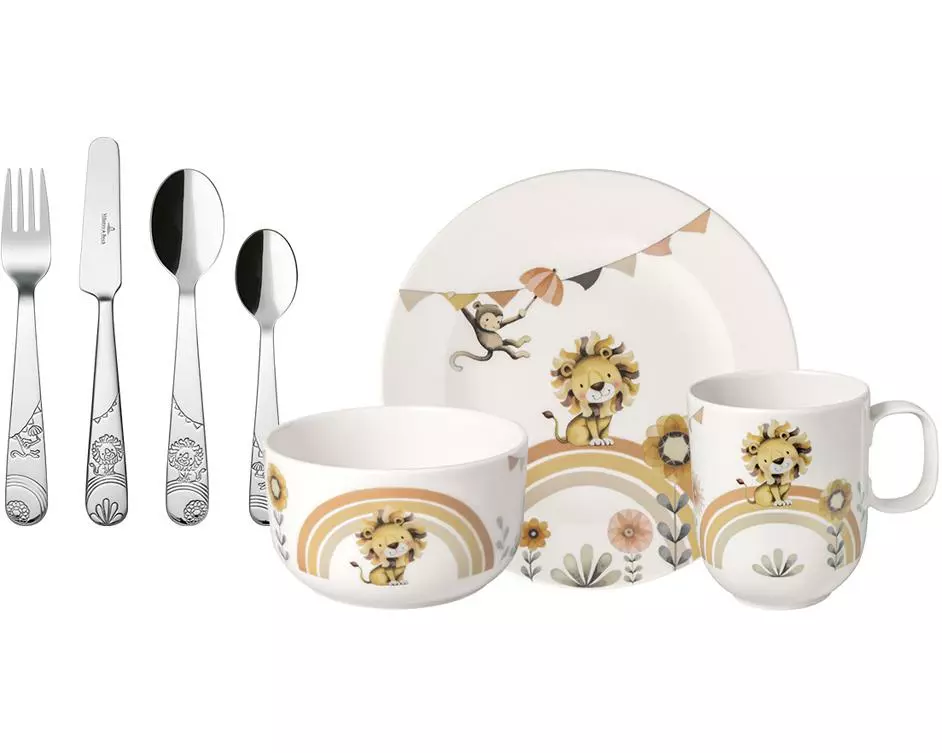 Villeroy & Boch Kindergeschirrset Roar Lion 7-teilig, Hellorange