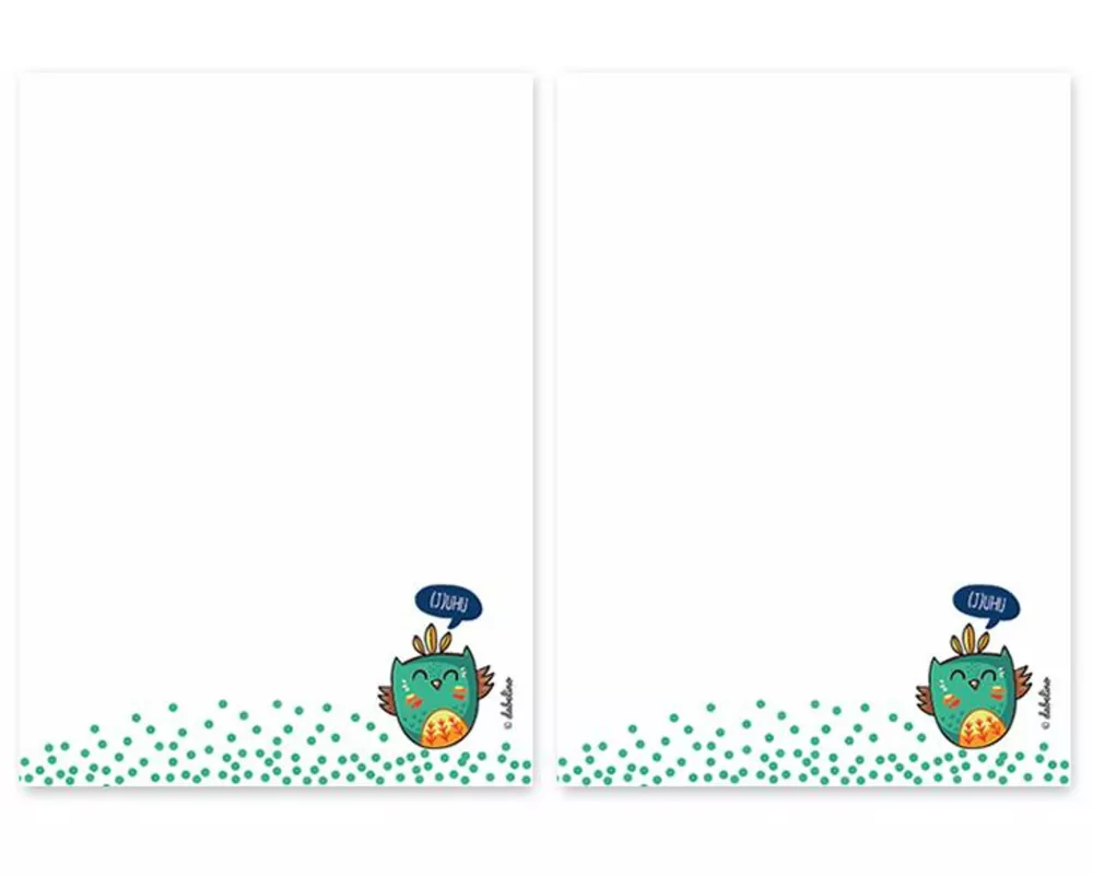 Notizblock-Set Eulen (für Kinder)