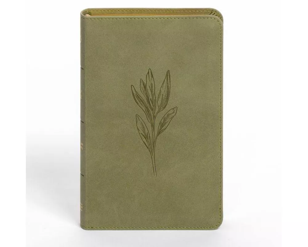 CSB Personal Size Bible, Sage Suedesoft Leathertouch