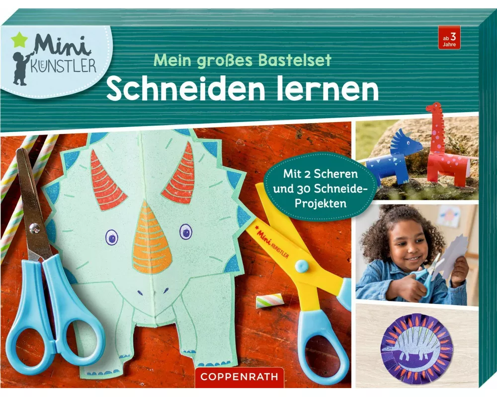 Mein großes Bastelset: Schneiden lernen (Dinosaurier)