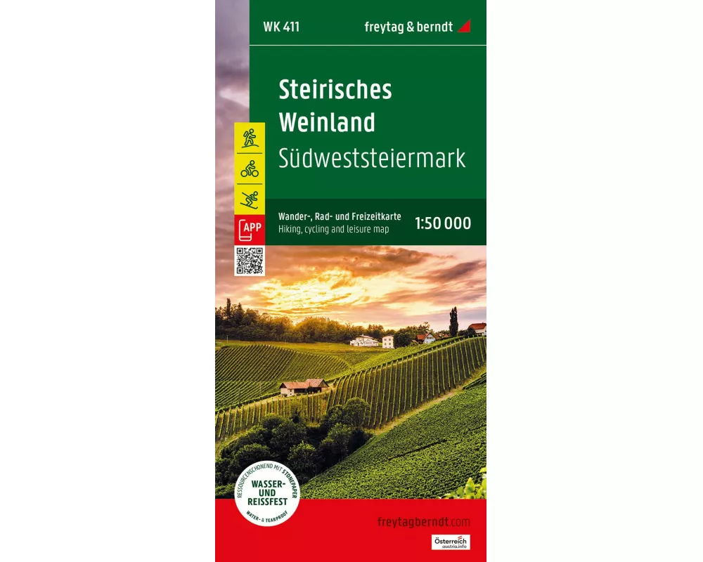 freytag & berndt Wanderkarte WK 411 Steirisches Weinland, Südweststeiermark 1:50.000
