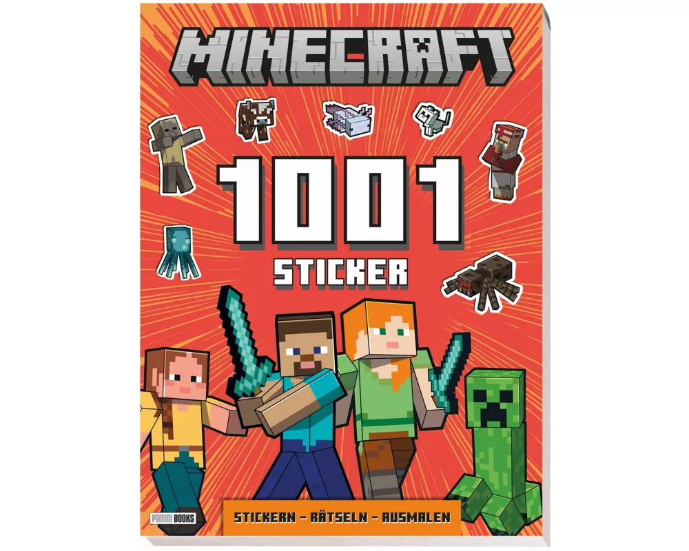 Minecraft: 1001 Sticker: Stickern – Rätseln – Ausmalen