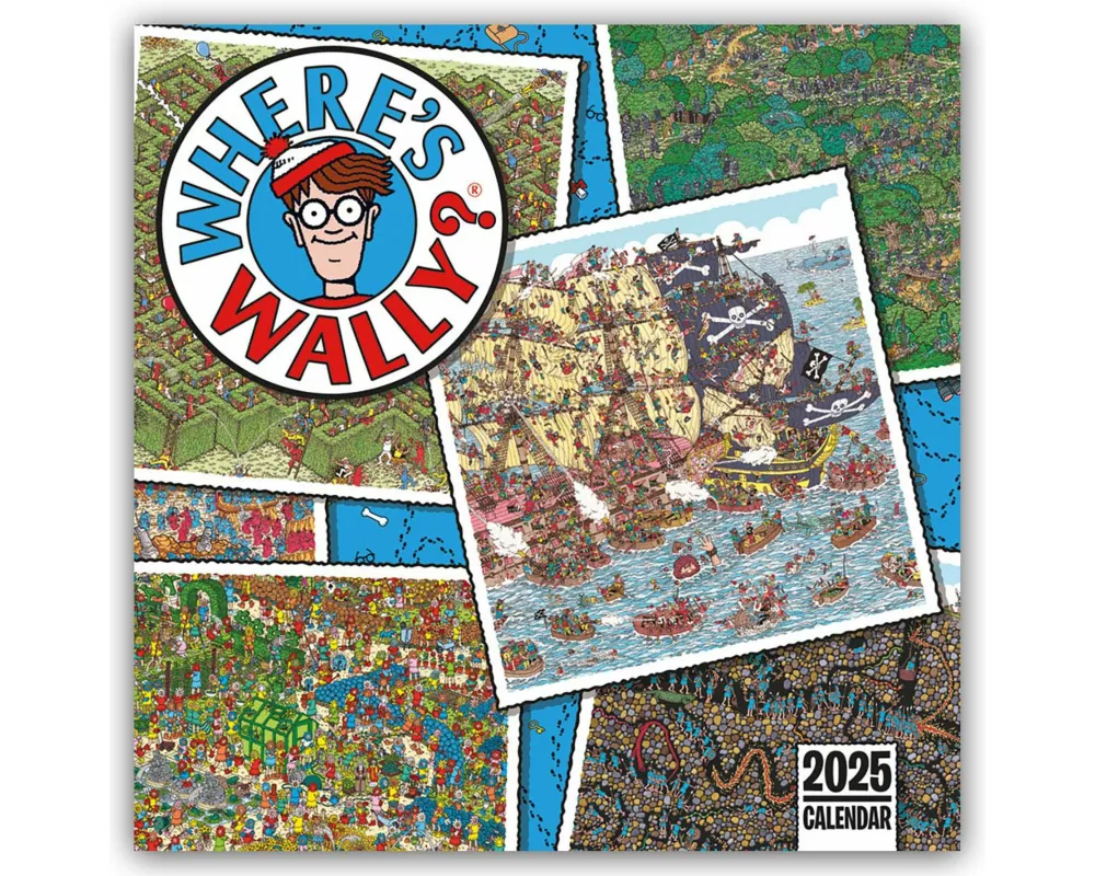 Where's Square Wally Square Wall Calendar 2025