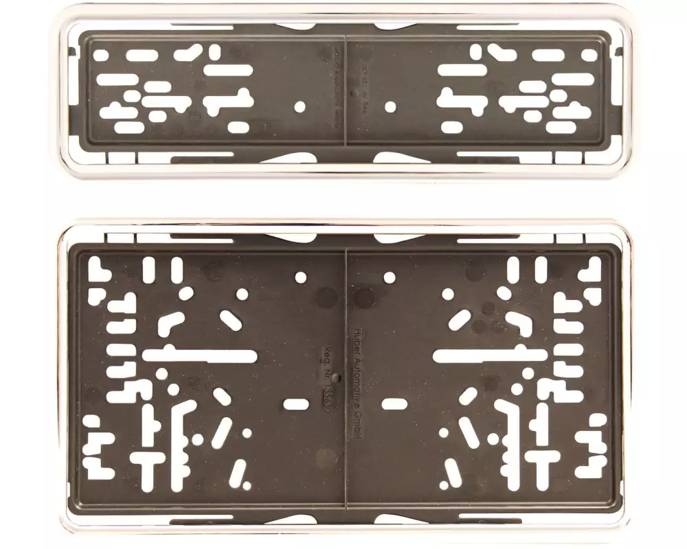 EASYKLICK Kennzeichenhalterset hoch, Chrom