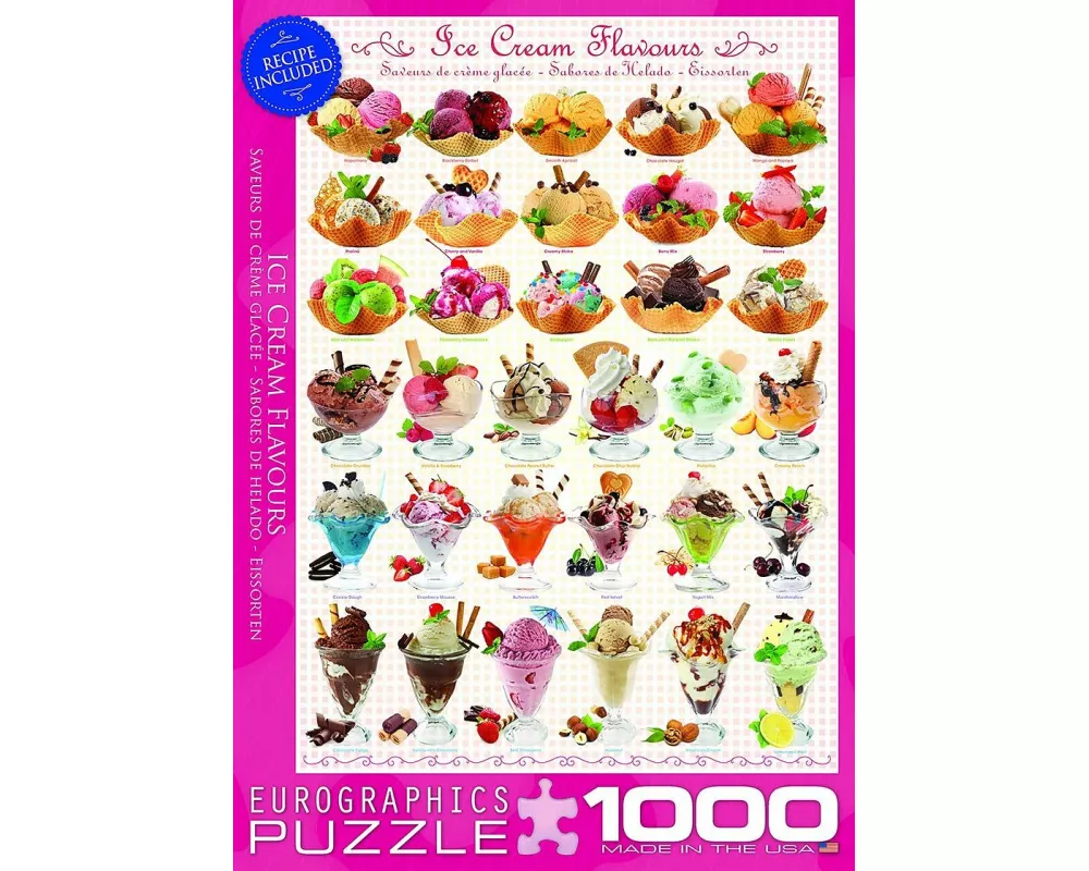 Puzzle 1000 Teile - Ice Cream Flavours