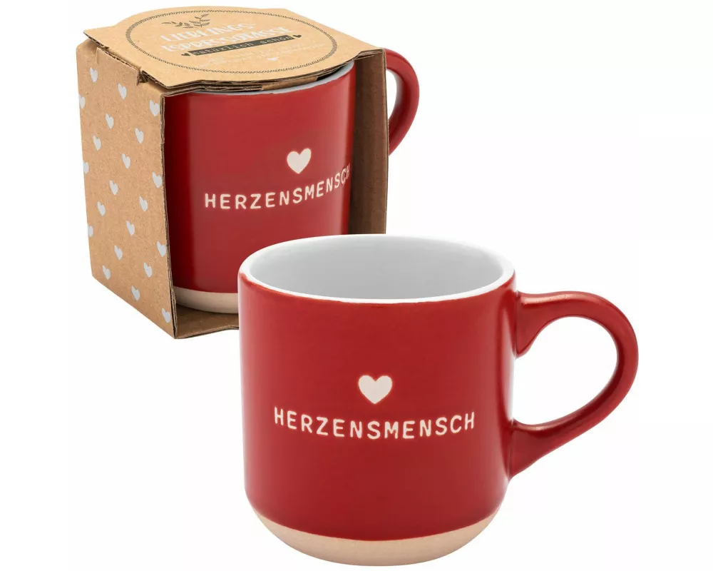 GRUSS & CO Espressotasse Motiv Herzensmensch, 10 cl