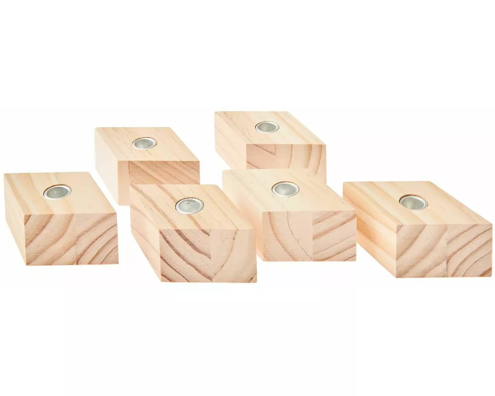 Kerzenhalter Raute, für Stabkerzen Ø1,2 cm, 6-tlg FSC 100%