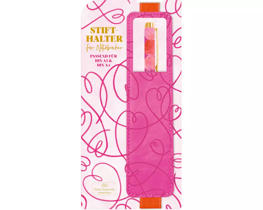 Stiftehalter mit Gummiband - All about pink