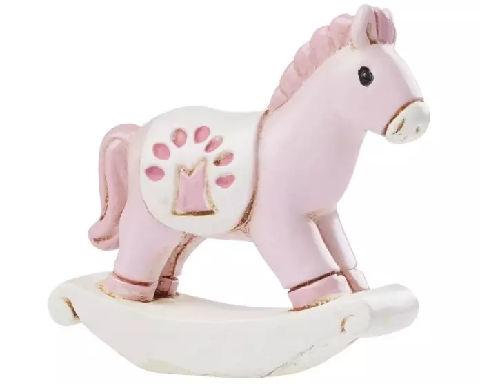 HobbyFun Mini-Figur Schaukelpferd 4 cm, Hellrosa