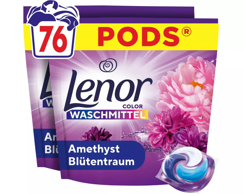Lenor Waschmittel Kapseln All-in-1 Pods Blütentraum 76 Stück